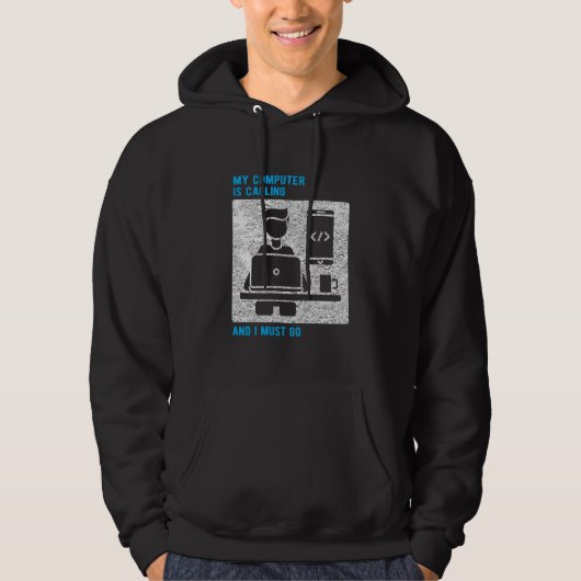Programmer My Computer belt Hoodie (Voorkant)