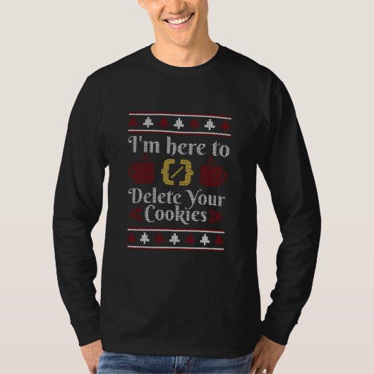 Programmer Nerd Geek Coder Kerstmis Ugly Sweater T-shirt (Voorkant)