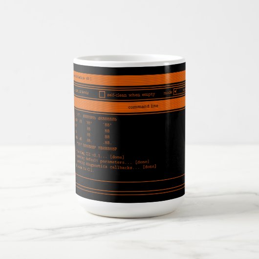 Programmer Orange Terminal Café Mug (Centre)