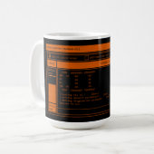 Programmer Orange Terminal Café Mug (Devant gauche)