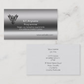 Programmer, Phoenix, zwart op geborsteld staal, ef Visitekaartje (Voorkant / Achterkant)