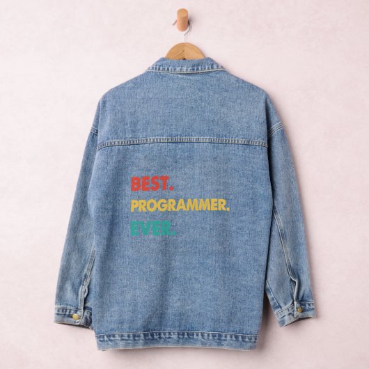 Programmer Retro Best Programmer ooit Denim Jacket (Hangar)