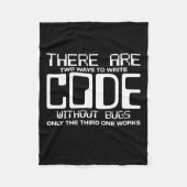 Programmer schrijft Code zonder bugs Fleece Deken (Voorkant)