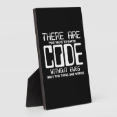 Programmer schrijft Code zonder bugs Fotoplaat (Zijkant)