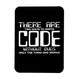 Programmer schrijft Code zonder bugs Magneet