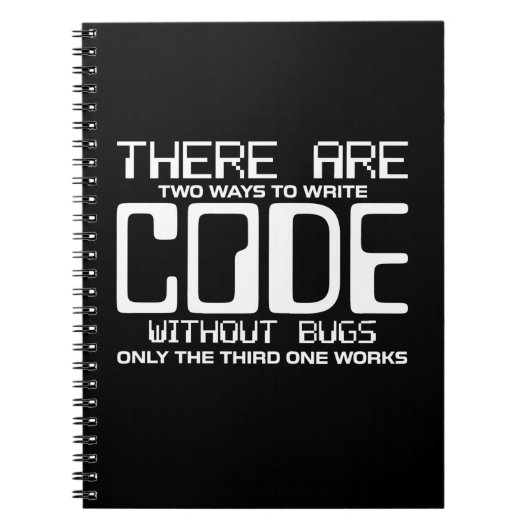 Programmer schrijft Code zonder bugs Notitieboek (Voorkant)