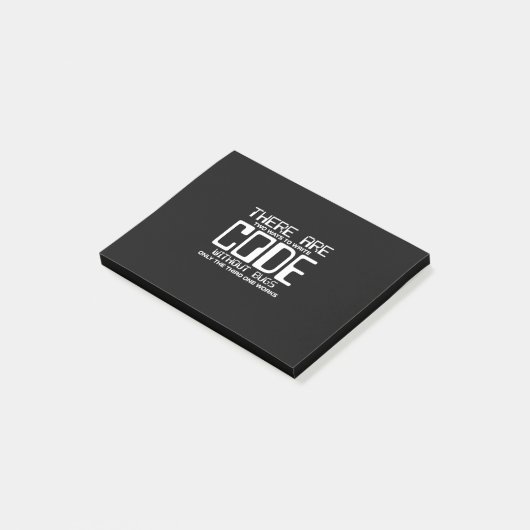 Programmer schrijft Code zonder bugs Post-it® Notes (Schuin)