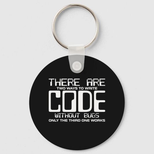 Programmer schrijft Code zonder bugs Sleutelhanger (Voorkant)