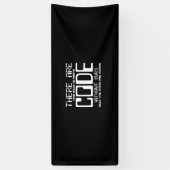 Programmer schrijft Code zonder bugs Spandoek (Verticaal)