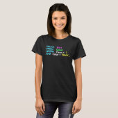 Programmer SQL Quest Geek Database Codering T-shirt (Voorkant volledig)