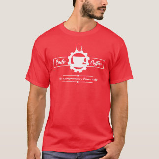 programmer t-shirt: code en koffie t-shirt
