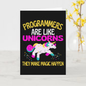Programmer Unicorn , Magical Unicorn Programmers Kaart (Gele Bloem)