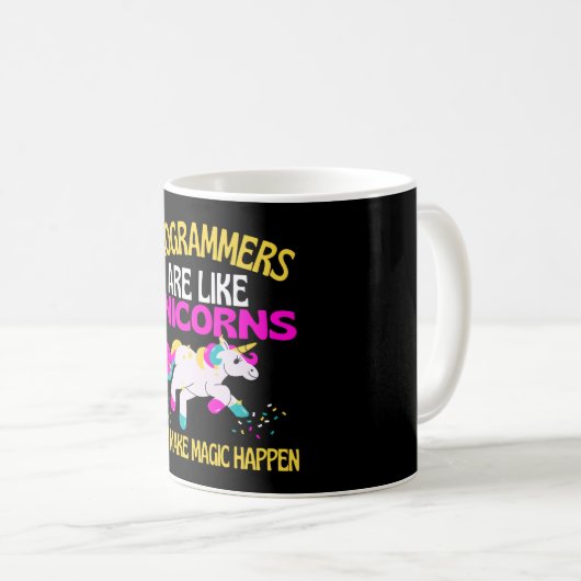 Programmer Unicorn , Magical Unicorn Programmers Koffiemok (Voorkant rechts)