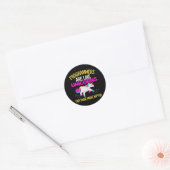 Programmer Unicorn , Magical Unicorn Programmers Ronde Sticker (Envelop)