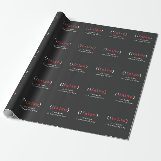 Programmer!Valse True Code Programming Codering Cadeaupapier (Uitgerold)