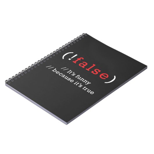 Programmer!Valse True Code Programming Codering Notitieboek (Linkerzijde)