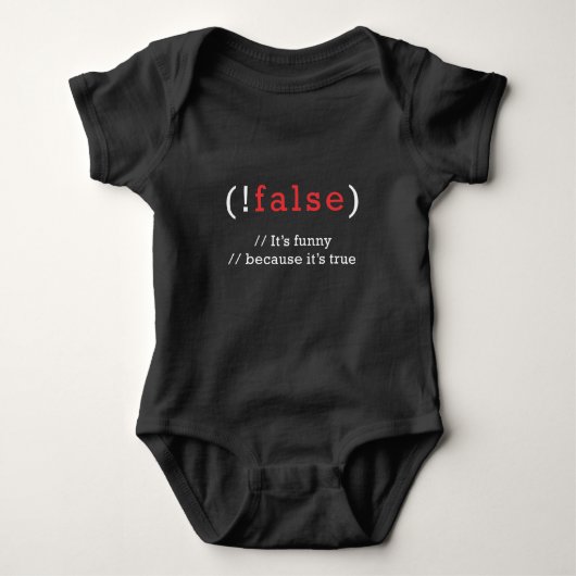 Programmer!Valse True Code Programming Codering Romper (Voorkant)
