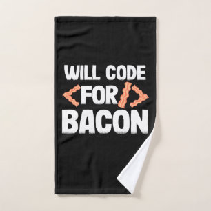 Programmer zal code voor Bacon Handdoek