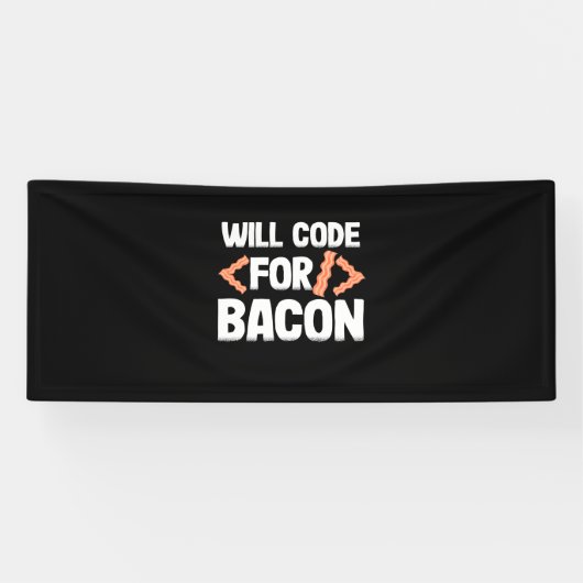 Programmer zal code voor Bacon Spandoek (Horizontaal)