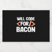 Programmer zal code voor Bacon Sparkling Wijnetiket (Enkel label)