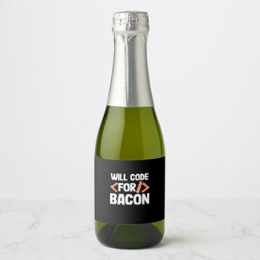 Programmer zal code voor Bacon Sparkling Wijnetiket (Voorkant)