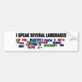 Programmeraars hebben meerdere programmeervaardigh bumpersticker (Voorkant)