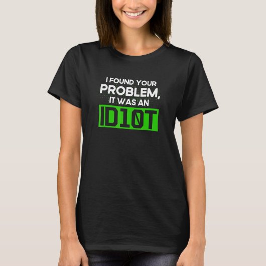 Programmeren Id10t Syntax Programmeur Software Ont T-shirt (Voorkant)