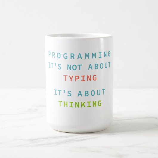 Programmeren is Denken, Niet Typen – Ontwikkelaar Koffiemok (Center)