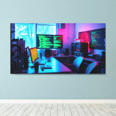 Programmeren van computers canvas afdruk (Insitu (Houten vloer))