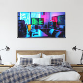 Programmeren van computers canvas afdruk (Insitu (Slaapkamer))