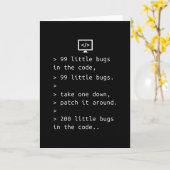 Programmering Debugging Code Funny Gift Kaart (Gele Bloem)