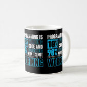 Programmering is 10% schrijvende code en 90% begri koffiemok (Voorkant rechts)