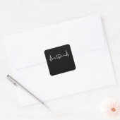 Programmering van hartslag Codeontwikkelaar Vierkante Sticker (Envelop)