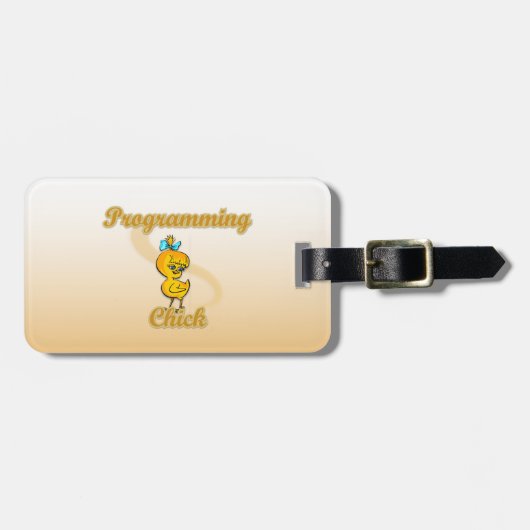 Programmerings Chick Bagagelabel (Voorkant horizontaal)