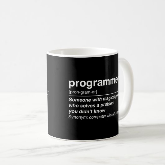 Programmeringsdefinitie Koffiemok (Voorkant rechts)