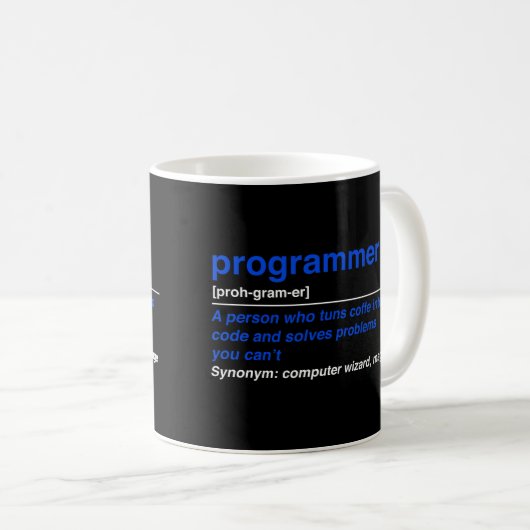 Programmeringsdefinitie Koffiemok (Voorkant rechts)