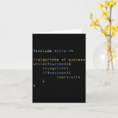 Programmers Computer Science Meme Coding Humor Kaart (Gele Bloem)