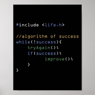 Programmers Computer Science Meme Coding Humor Poster