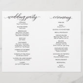 Programmes de cérémonie de mariage pliés (Dos)