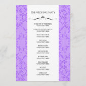 Programmes de cérémonie des mariages (Dos)