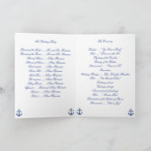 Programmes de cérémonie des Mariages nautiques (Intérieur)