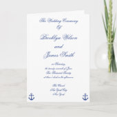 Programmes de cérémonie des Mariages nautiques (Devant)