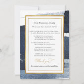 Programmes de cérémonie | Mariage bleu marine Abst (Dos)