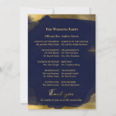 Programmes de cérémonie | Mariage bleu marine Abst (Dos)