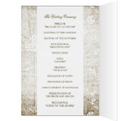 Programmes de cérémonie vintage des Mariages flora (Intérieur (Gauche))