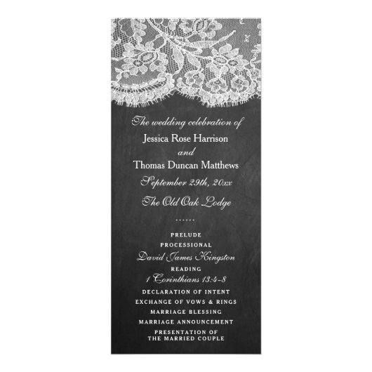 Programmes de collecte des Mariages Chalkboard & L (Devant)