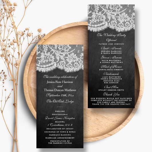 Programmes de collecte des Mariages Chalkboard & L