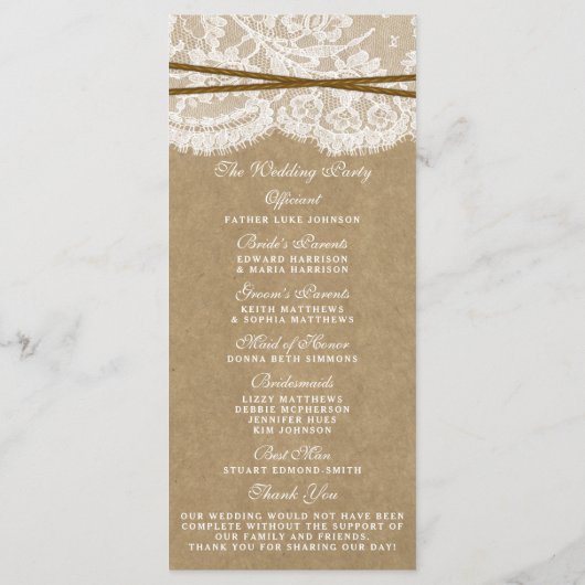 Programmes de collecte Kraft, dentelle et fer à ch (Dos)