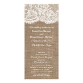 Programmes de collection de Mariages Burlap & Lace (Devant)