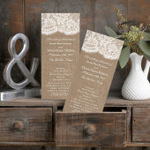 Programmes de collection de Mariages Burlap & Lace